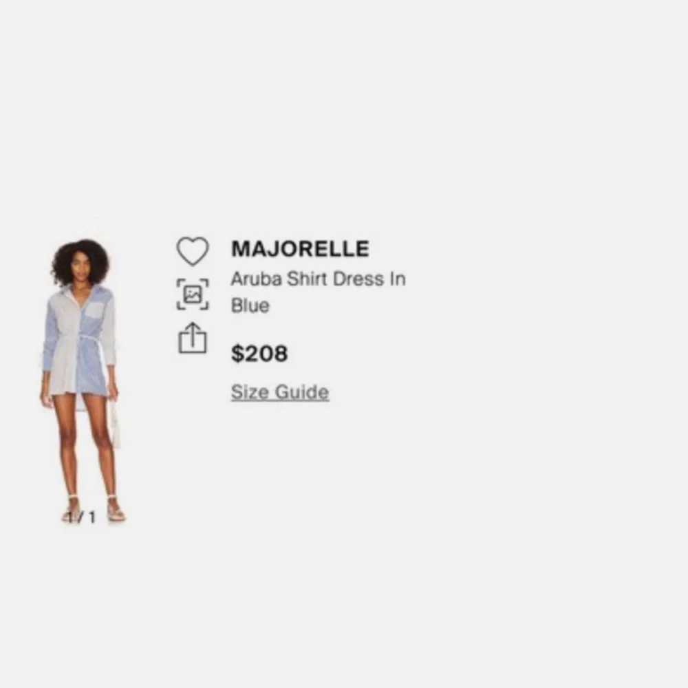 Majorelle Aruba Shirt Dress Women's S Blue White Stripe Long Sleeve  $208